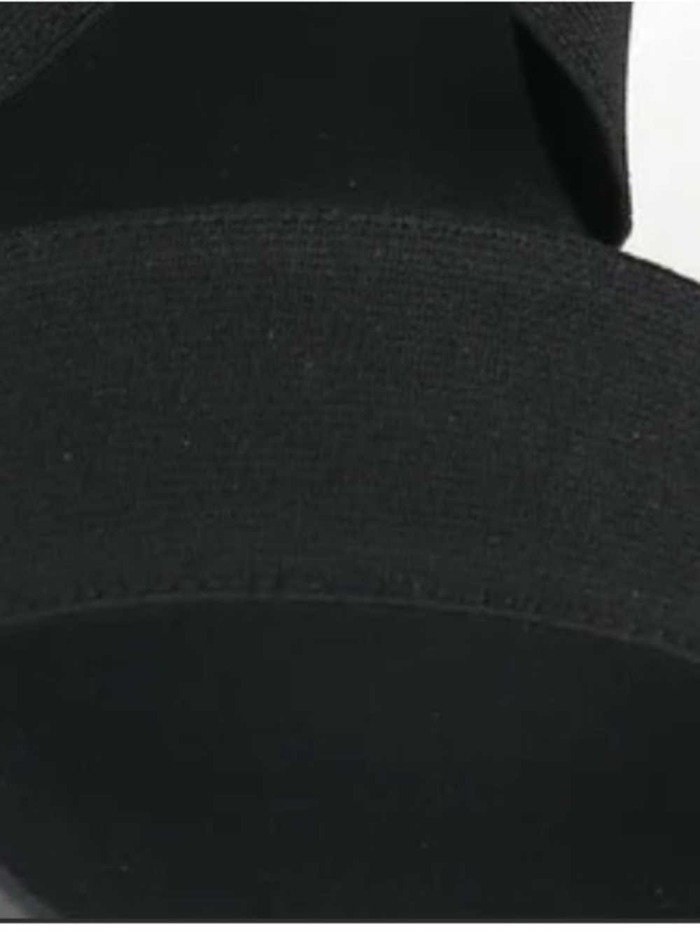 Time and Tru Black Elastic Crisscross Wedge Sandal - Picture 3 of 11